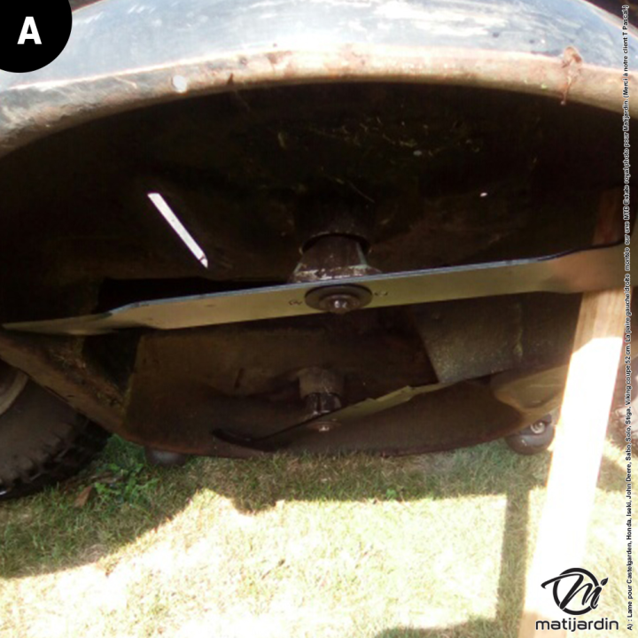 Lame pour Castelgarden, Honda, Iseki, John Deere, Sabo, Solo, Stiga, Viking coupe 52 cm. La paire gauche/droite