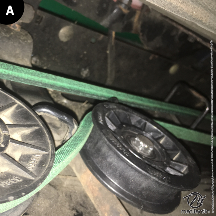 Poulie tendeur pour AYP gorge plate sur roulement. N° 179114. Ø 89 mm