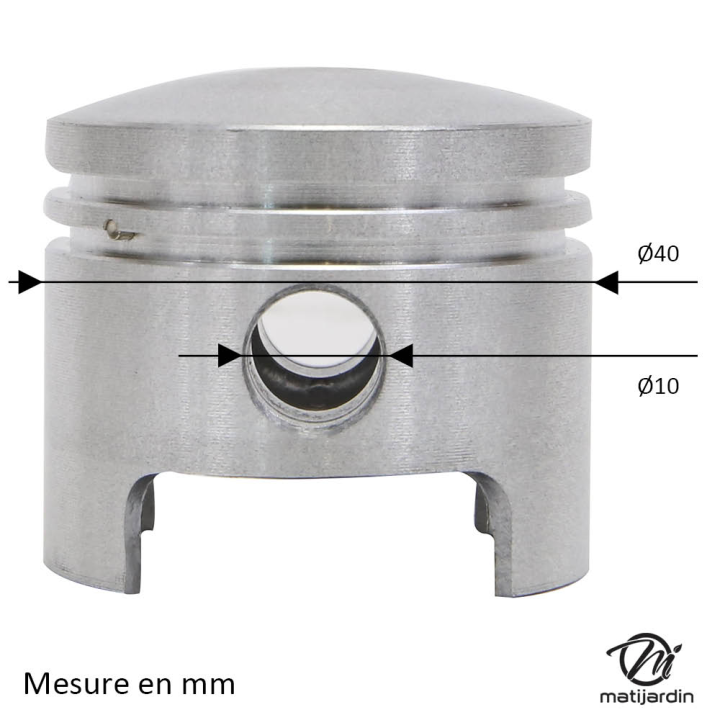 Cylindre piston adaptable pour tronçonneuse Mitsubishi TL43. Diamètre 40 mm