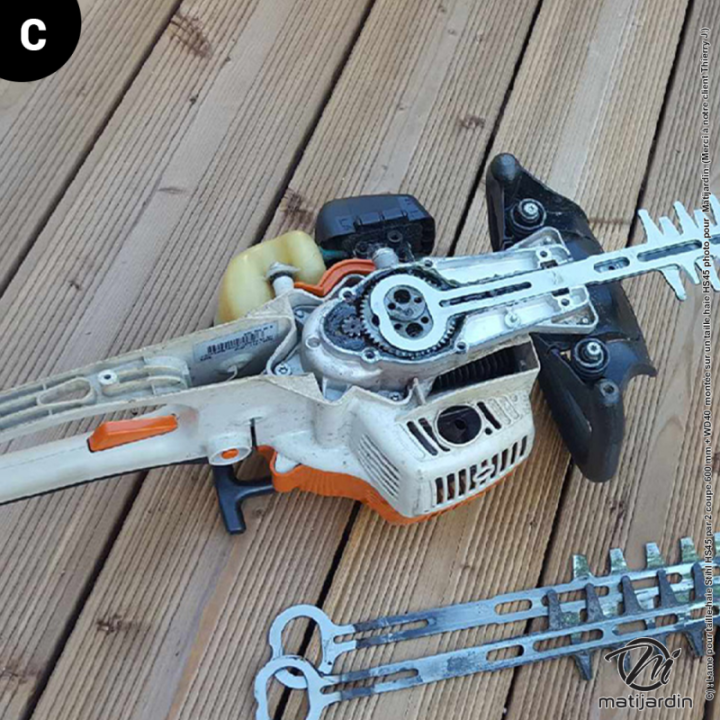 Lames pour taille-haie Stihl HS45 x2 + WD40. L 600 mm. 4228 710 6051, 4228 713 4110, 4228 713 4310