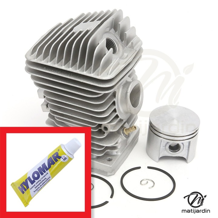 Cylindre piston + pâte à joint pour tronçonneuse Stihl 025, MS 250, MS250 C