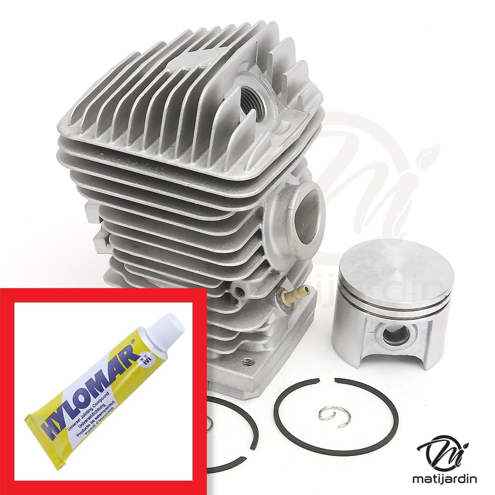 Kit Piston + Cylindre 40mm Avec Joint - Compatible Stihl MS 200 Tronçonneuse - Pièce De Rechange Moteur