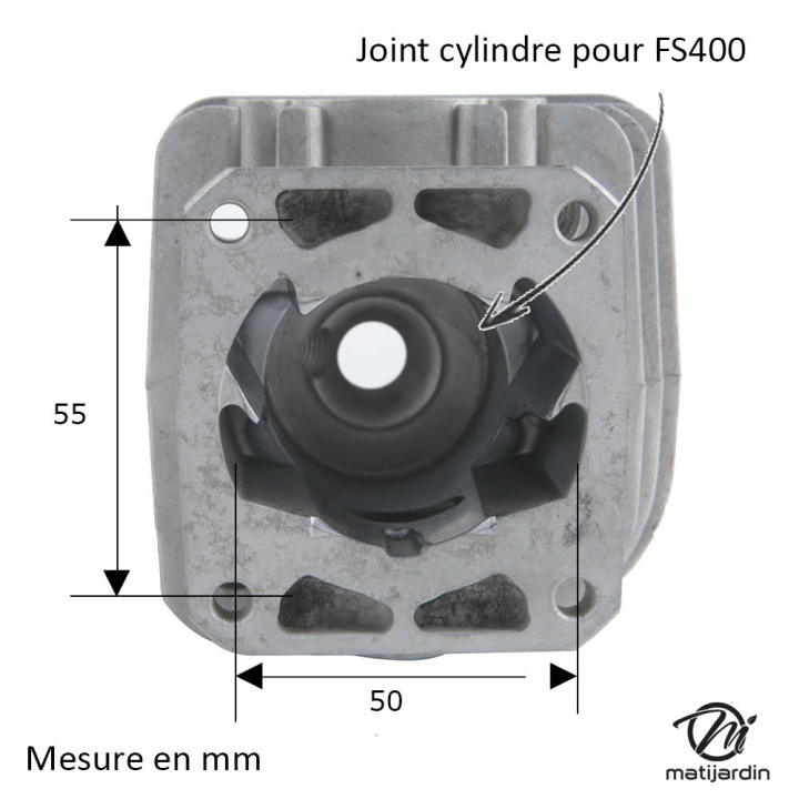 Cylindre piston pour débroussailleuse. Ø 40 mm. Pour Stihl FS400