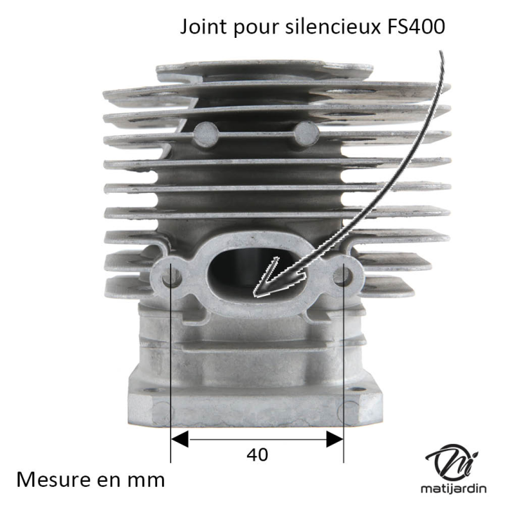Cylindre piston pour débroussailleuse. Ø 40 mm. Pour Stihl FS400