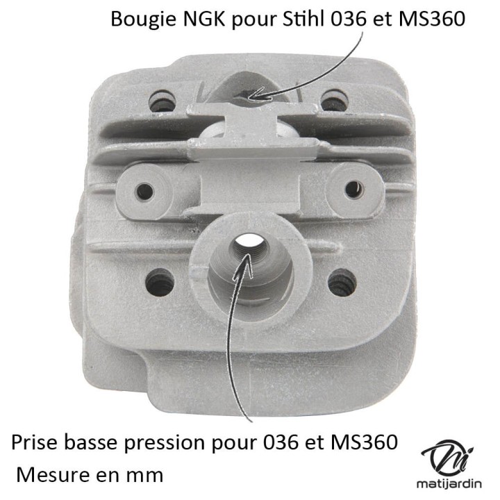 Cylindre piston pour tronconneuse Stihl 036, MS360 Diam 48 mm