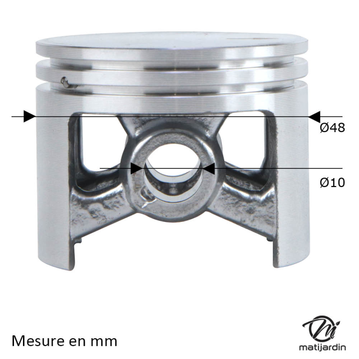 Cylindre piston pour tronconneuse Stihl 036, MS360 Diam 48 mm