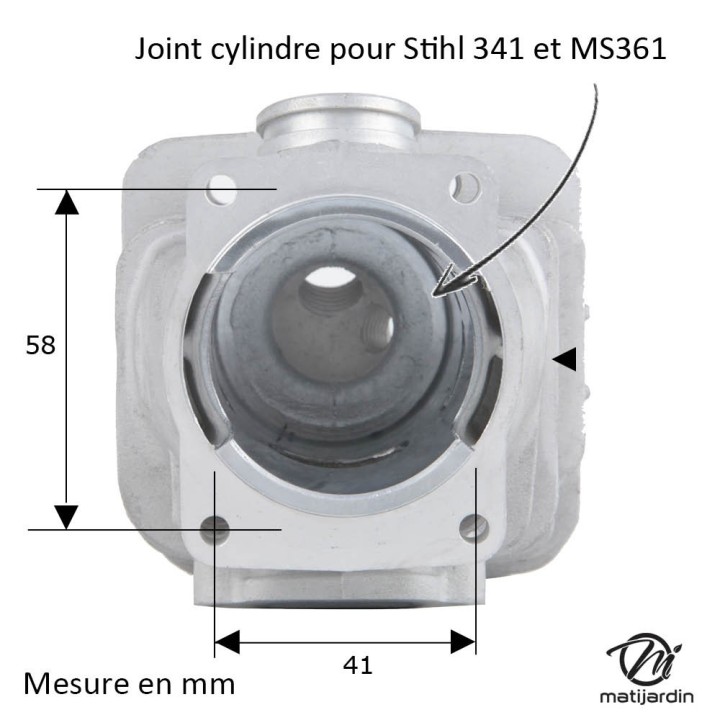 Cylindre piston pour tronçonneuse Stihl MS361. Ø 47 mm
