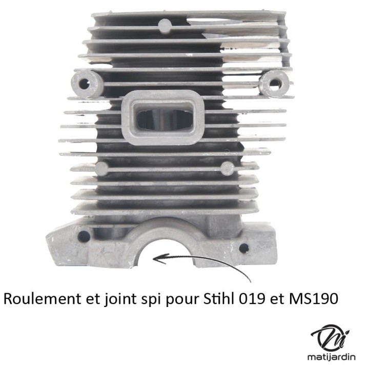 Cylindre piston pour tronçonneuse Stihl 019T, MS190, MS190T + pâte à joint