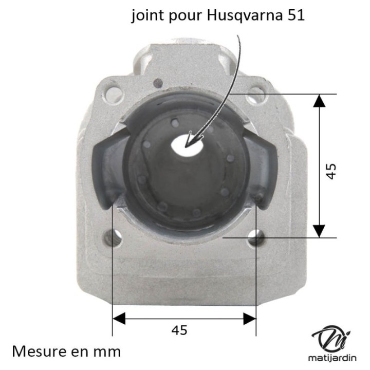 Cylindre piston pour tronçonneuse Husqvarna 51. Ø 45 mm