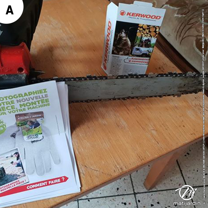 Chaine Kerwood pour BLACK & DECKER GK1635 3/8"LP 1,3 mm 49 maillons