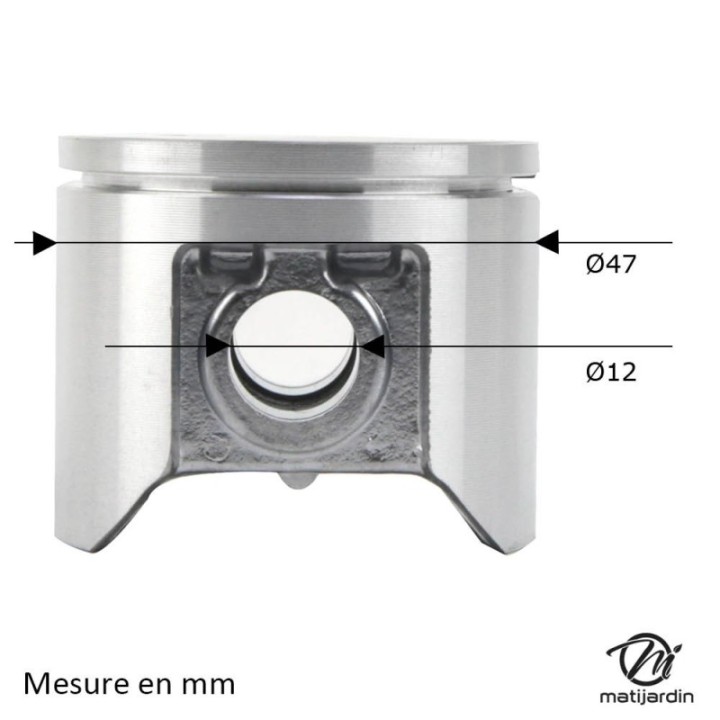 Cylindre piston pour tronçonneuse Husqvarna 359. Ø 47 mm