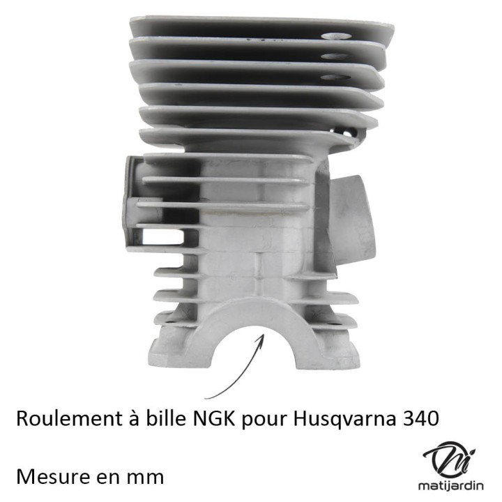 Cylindre piston pour tronçonneuse Husqvarna 340. Ø 40 mm