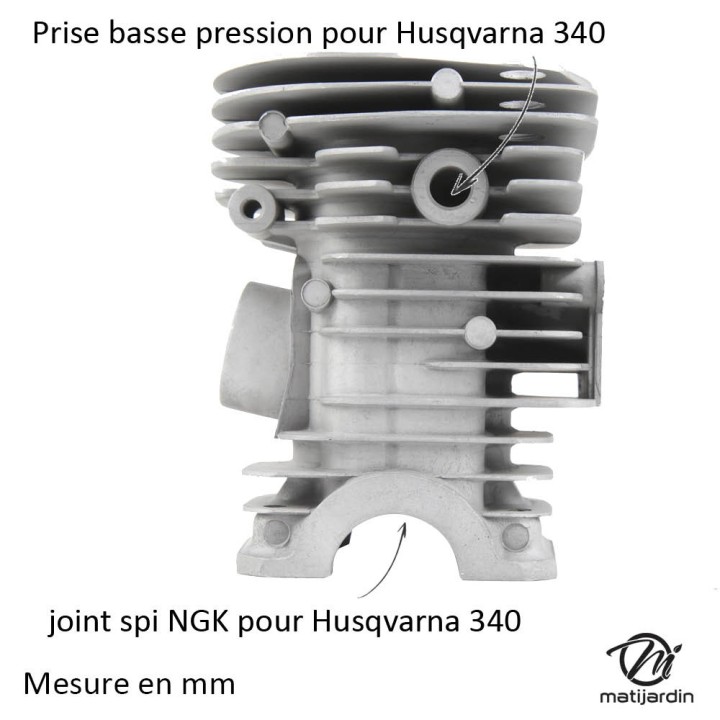 Cylindre piston pour tronçonneuse Husqvarna 340. Ø 40 mm