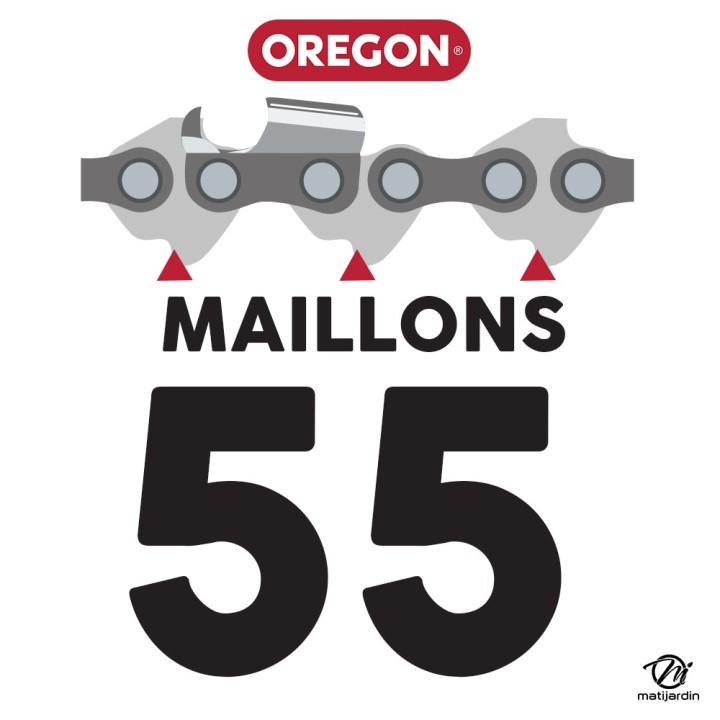 Chaîne Oregon 3/8" 1,1 mm. 55 maillons