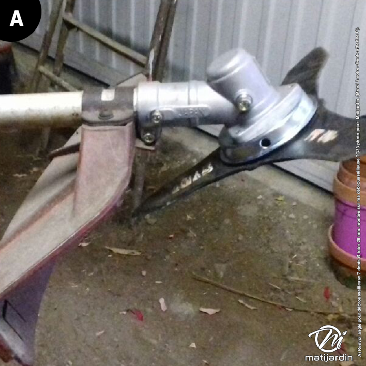 Renvoi d'angle pour débroussailleuse TL33, TL42, TL52. 7 dents