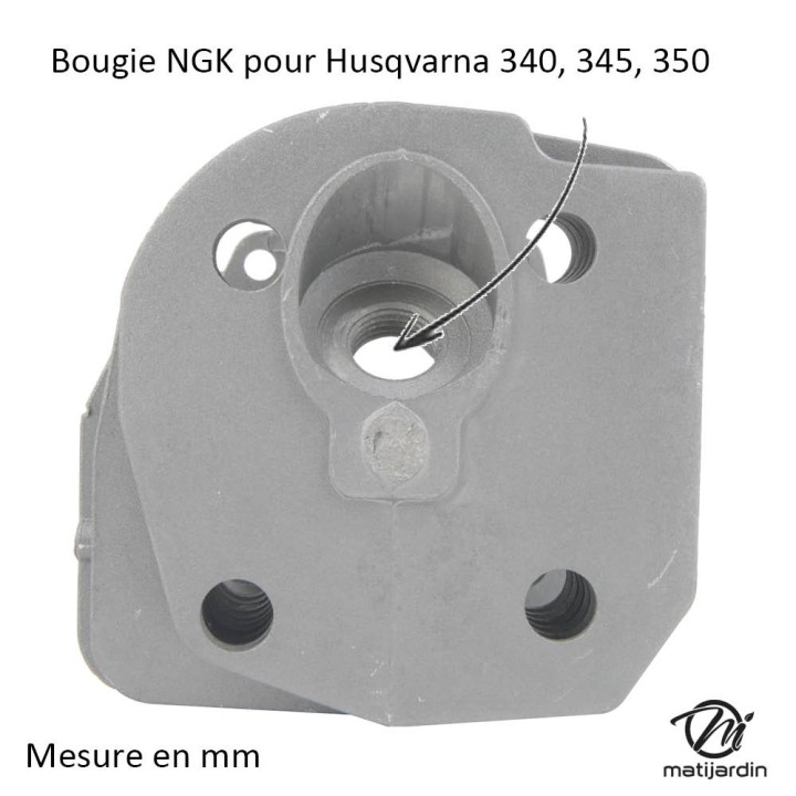 Cylindre piston pour tronconneuse Husqvarna 340, 345, 350. Ø 44 mm