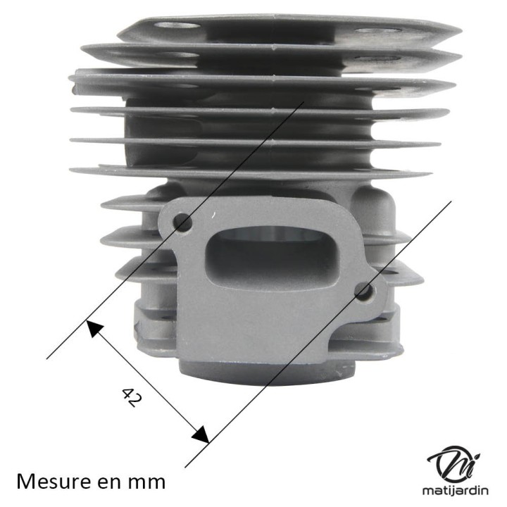 Cylindre piston pour tronconneuse Husqvarna 340, 345, 350. Ø 44 mm