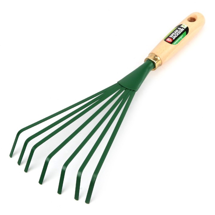 Balai à fleurs FP en acier, manche en bois. 35 cm