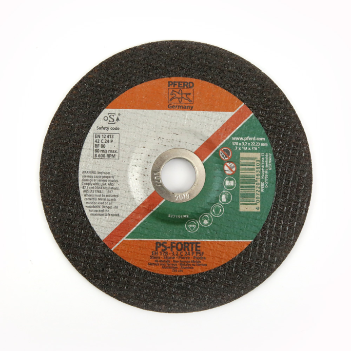 Disques à découper des matériaux x25. Ø 178 mm. Alésage 22,2 mm. Epaisseur 2 mm