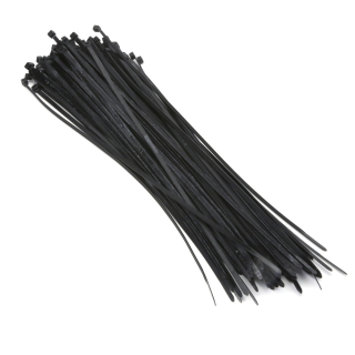 Collier de serrage flexible x100. Plastique autobloquant. 4,8 x 390 mm