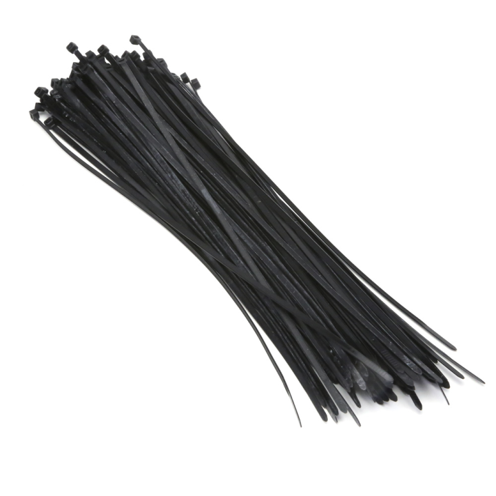 Collier de serrage flexible x100. Plastique autobloquant. 4,8 x 390 mm