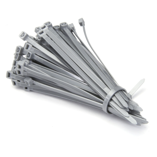 Collier de serrage flexible x100. Plastique autobloquant. 4,8 x 100 mm