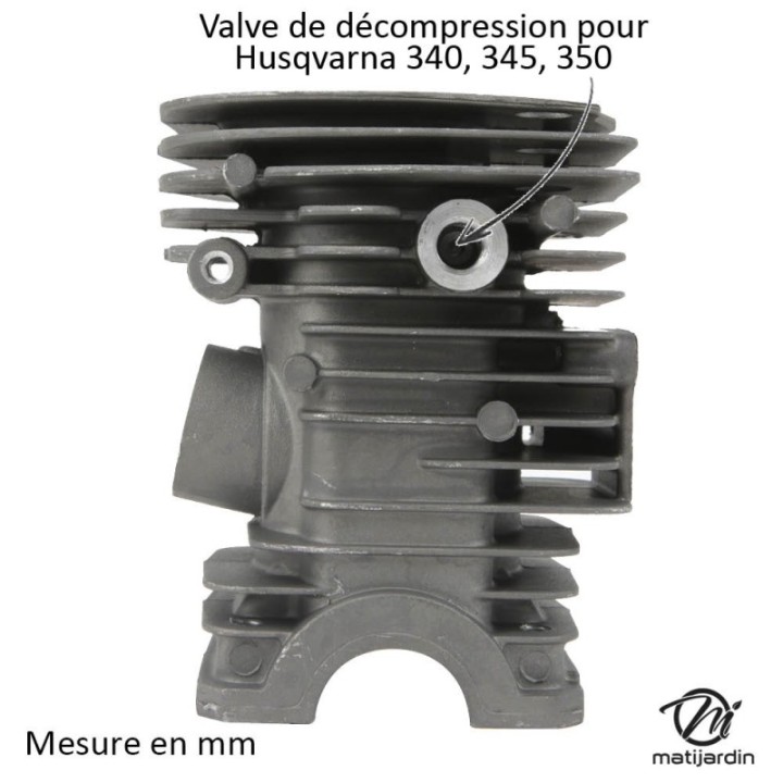 Cylindre piston tronçonneuse pour Husqvarna 340, 345, 350. Ø 42mm
