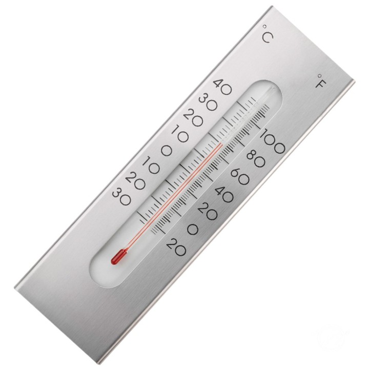 Thermomètre métal brossé. Spear & Jackson