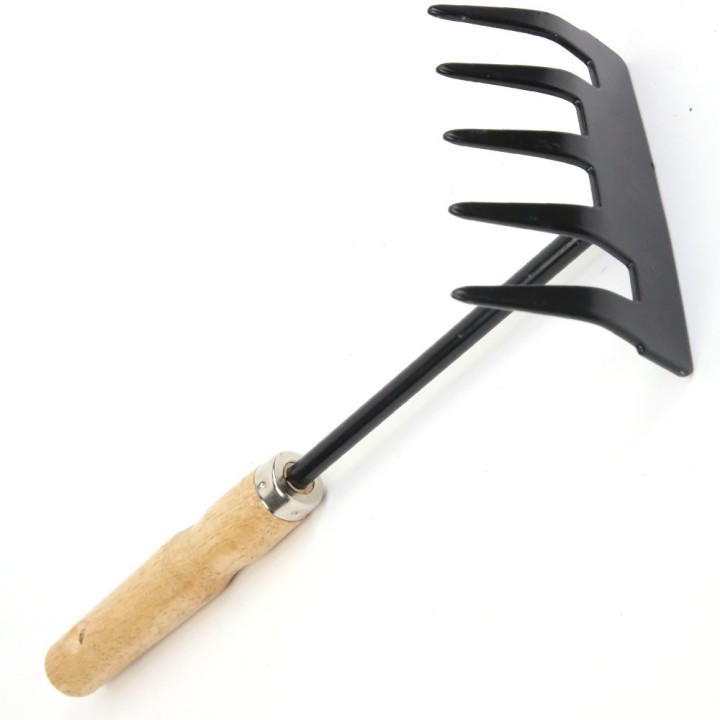 Rateau à fleurs avec manche bois. Spear & Jackson