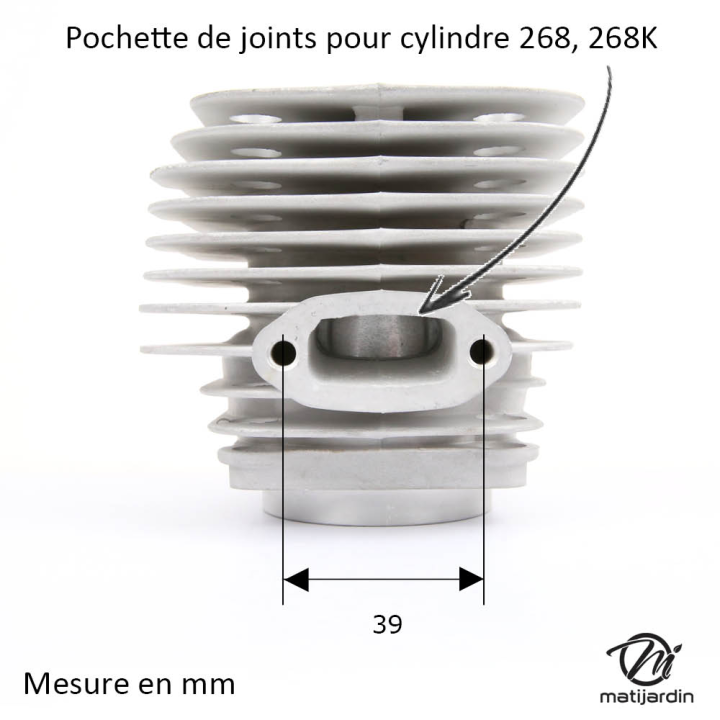 Cylindre & piston pour Husqvarna 268, 268K diam 50mm