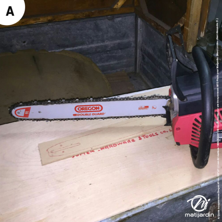 Chaîne Kerwood 3/8" LP 1,3 mm 62 maillons. Gouge profil demi carré