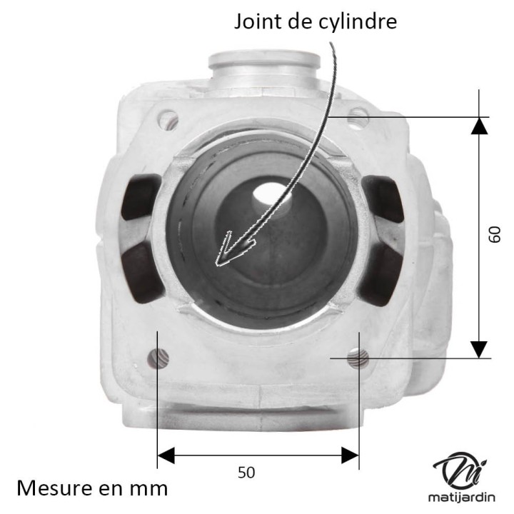 Cylindre piston  pour tronçonneuse Husqvarna 365. Ø 48 mm
