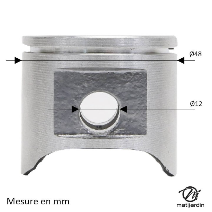 Cylindre piston  pour tronçonneuse Husqvarna 365. Ø 48 mm