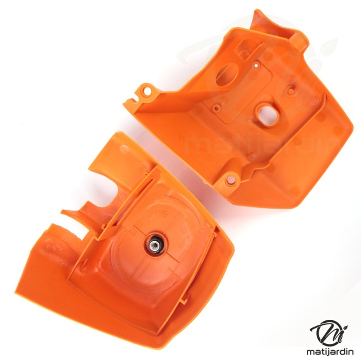 Carter carburateur + carter cylindre pour tronçonneuse MS650