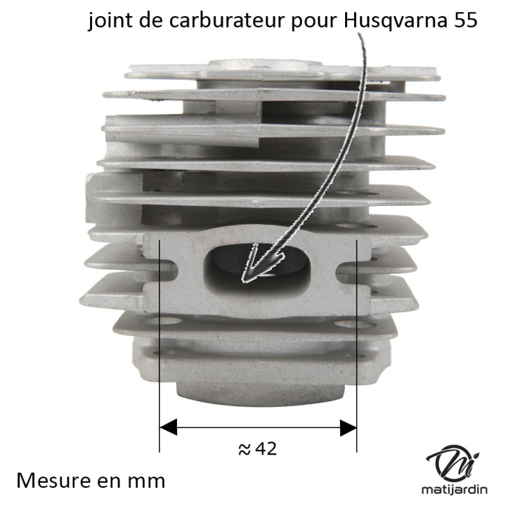 Cylindre piston pour tronçonneuse Husqvarna 55. Ø 45 mm