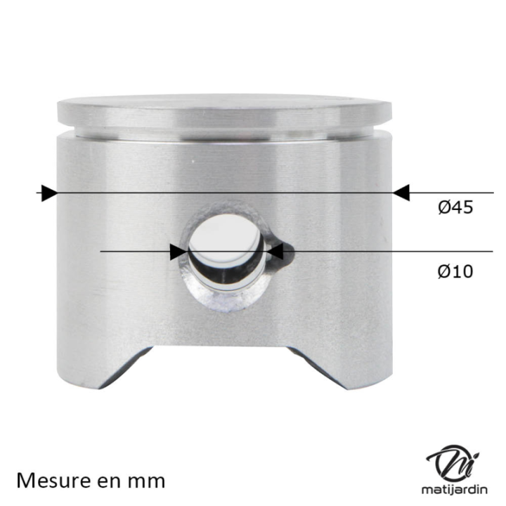 Cylindre piston pour tronçonneuse Husqvarna 51. Ø 45 mm