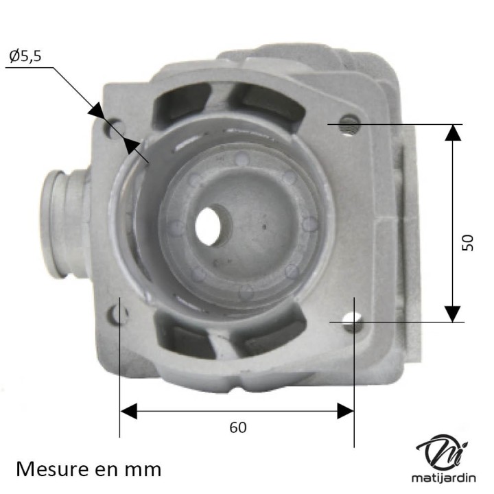 Cylindre piston pour tronçonneuse Husqvarna 372XP. Ø 52 mm
