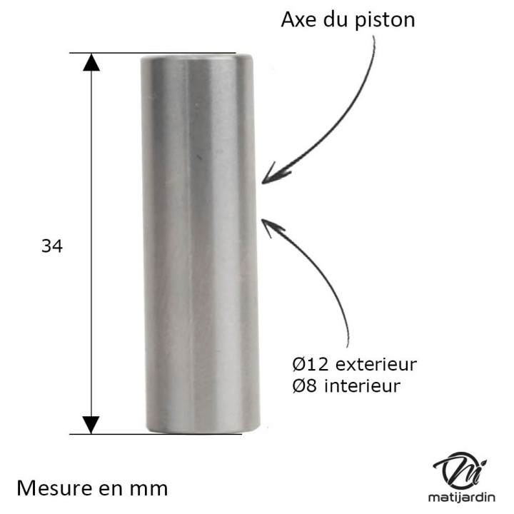 Cylindre piston pour tronçonneuse Husqvarna 372XP. Ø 52 mm