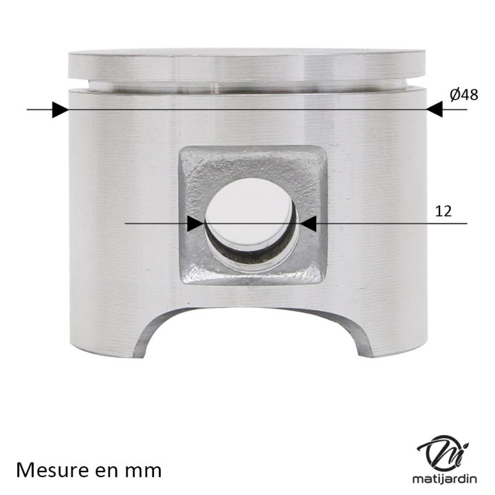 Cylindre piston pour tronçonneuse Husqvarna 61. Ø 48 mm