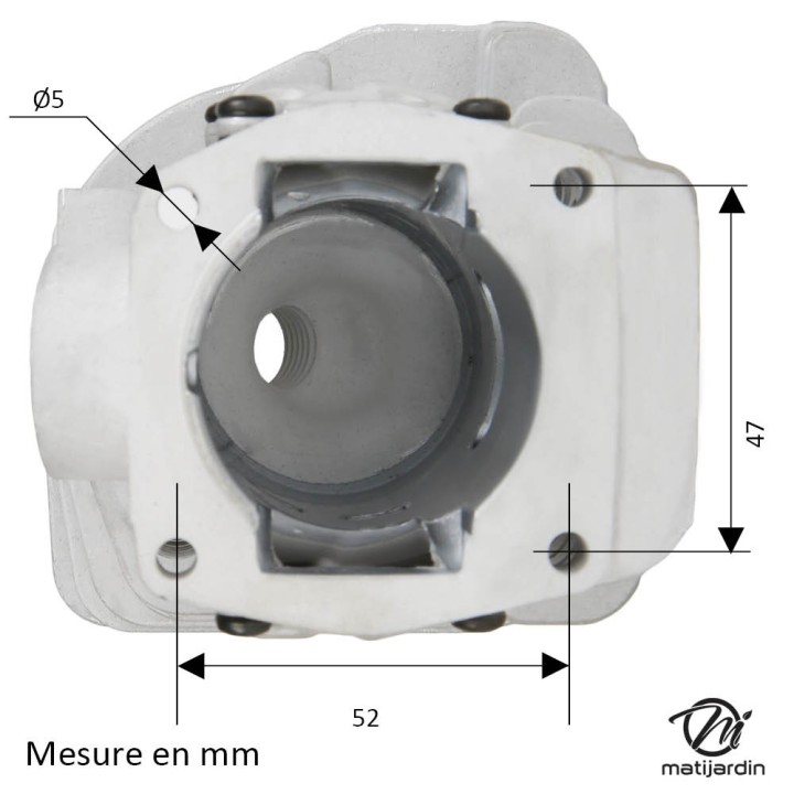 Cylindre piston pour tronçonneuse Husqvarna 350, 346XP Ø 44 mm
