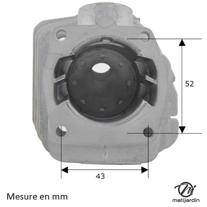 Cylindre piston  pour tronçonneuse Husqvarna 350. Ø 44 mm