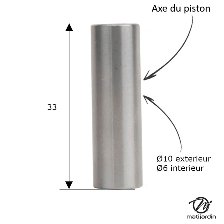 Cylindre piston adaptable pour tronçonneuse Mitsubishi TL43. Diamètre 40 mm