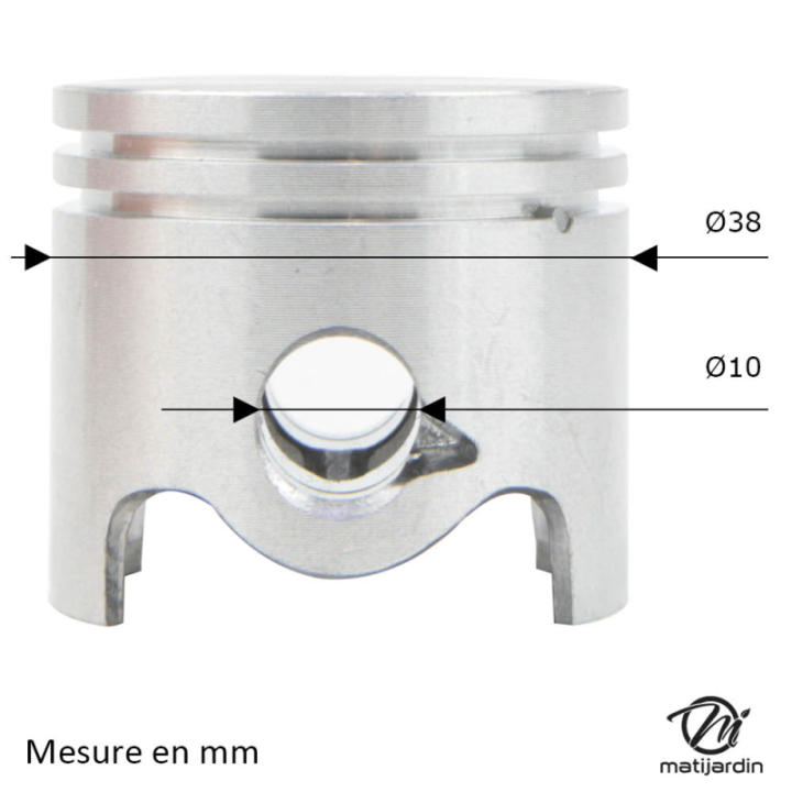 Cylindre piston pour débroussailleuse. Ø 38 mm. Pour Stihl FS200