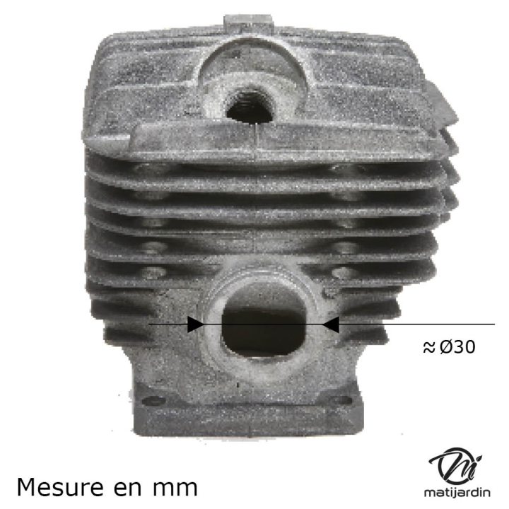 Cylindre piston adaptable pour tronçonneuse Stihl 046, MS460. Diamètre 52 mm