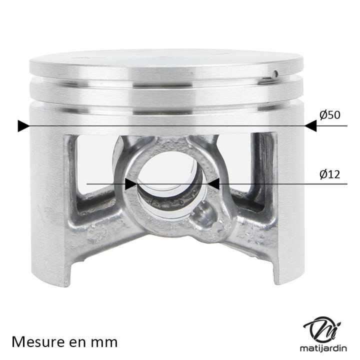 Cylindre piston pour tronçonneuse Stihl 044, MS440. Diamètre 50 mm