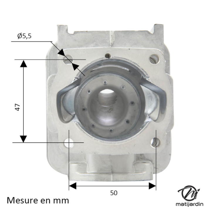 Cylindre piston pour débroussailleuse Mitsubishi TL52 Ø 44 mm