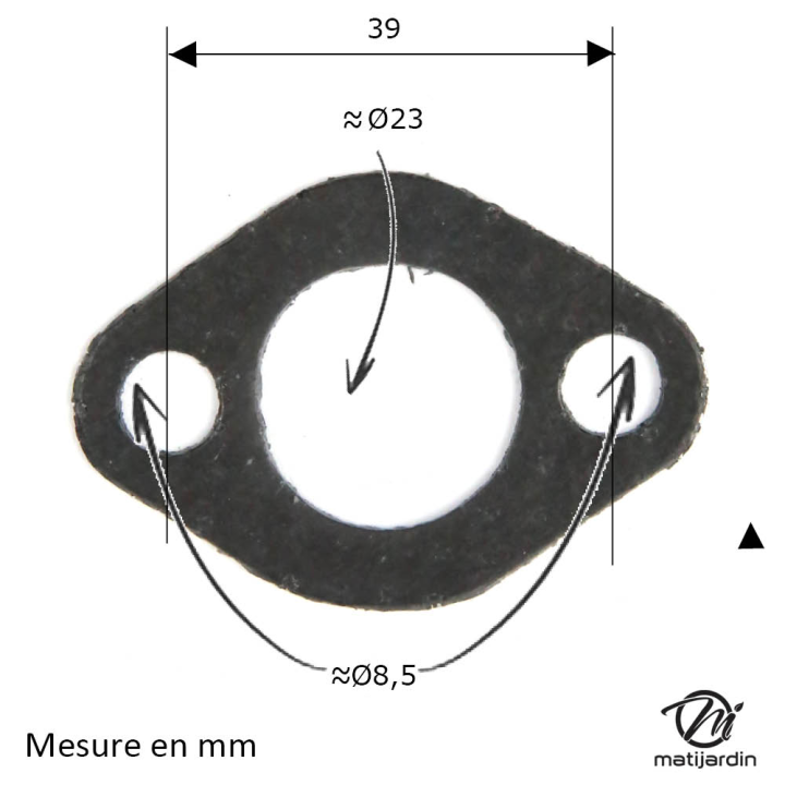 Joint d'échappement adaptable pour moteur Briggs & Stratton N°692237, 272309 et 270918