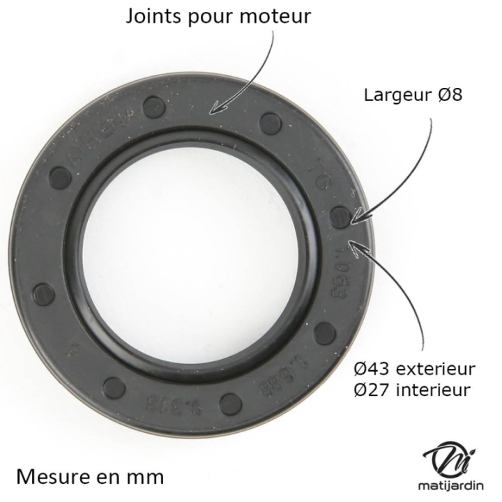 Joint spi pour moteur Briggs & Stratton N°494586 et 497725