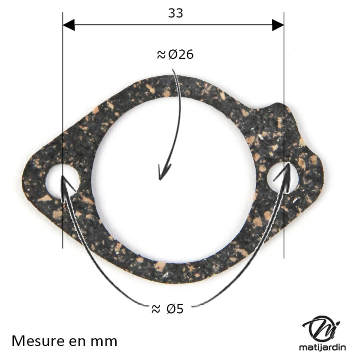 Joint de carburateur / cylindre adaptable pour moteur Briggs & Stratton N° 271840 et 272296