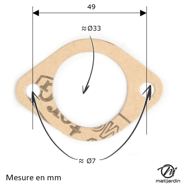 Joint de carburateur 27381 pour moteur Briggs et Stratton